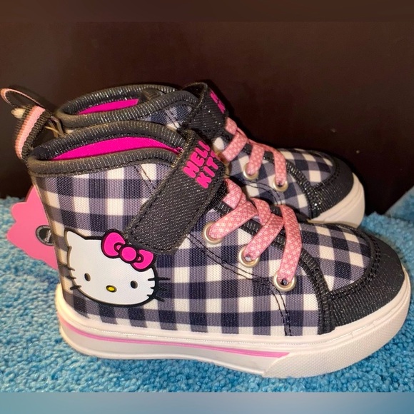 Sanrio Other - Hello Kitty Gingham Plaid High Top Tennis Sneakers